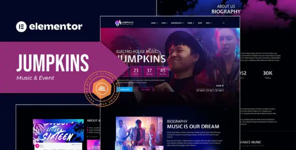 Jumpkins – Music & Event Elementor Template Kit